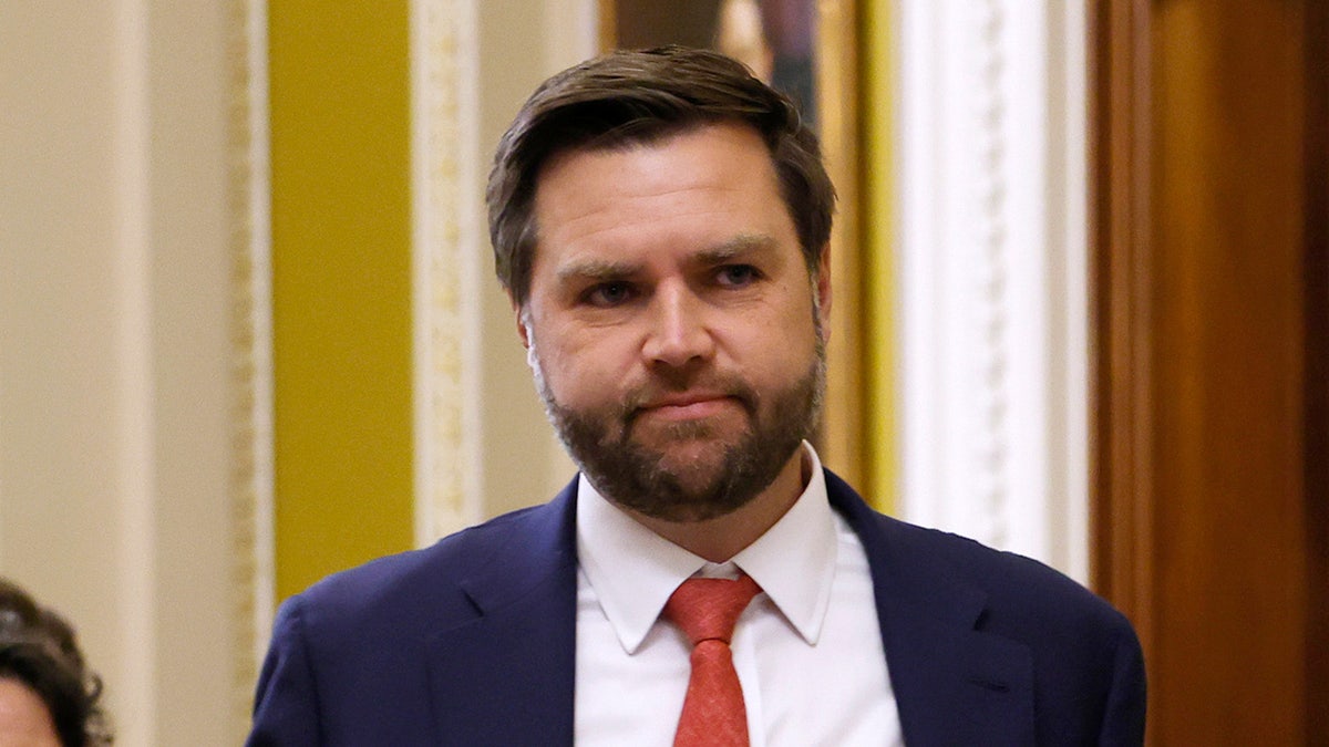 Vice President JD Vance followed by reporters