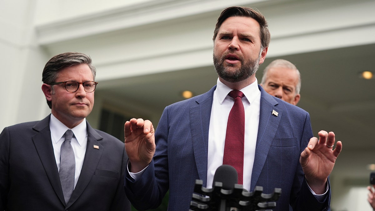 Vice President JD Vance and Parliament Speaker Mike Johnson in cases