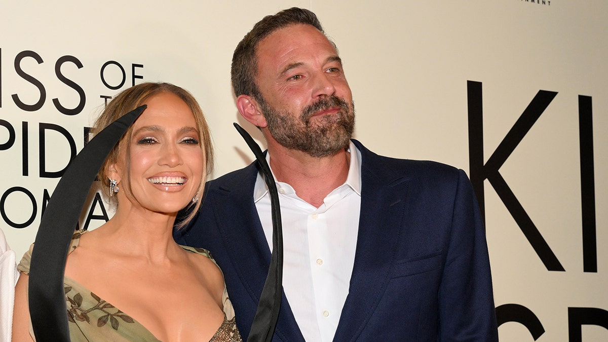 Jennifer Lopez and Ben Affleck at the premiere of "Kiss of the Spider Woman" in October 2025.
