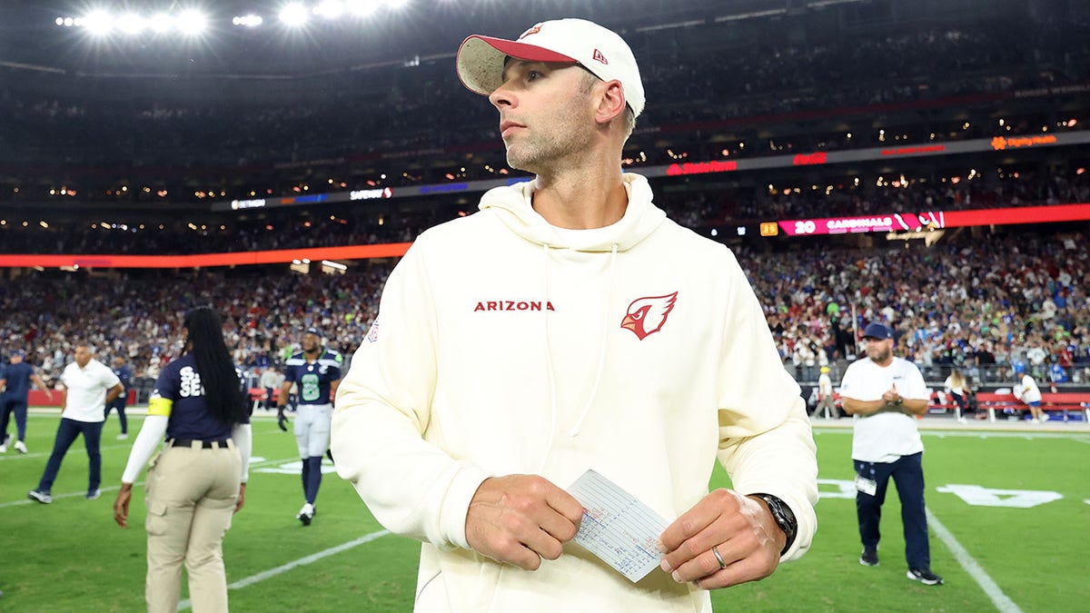 Jonathan Gannon looks on field