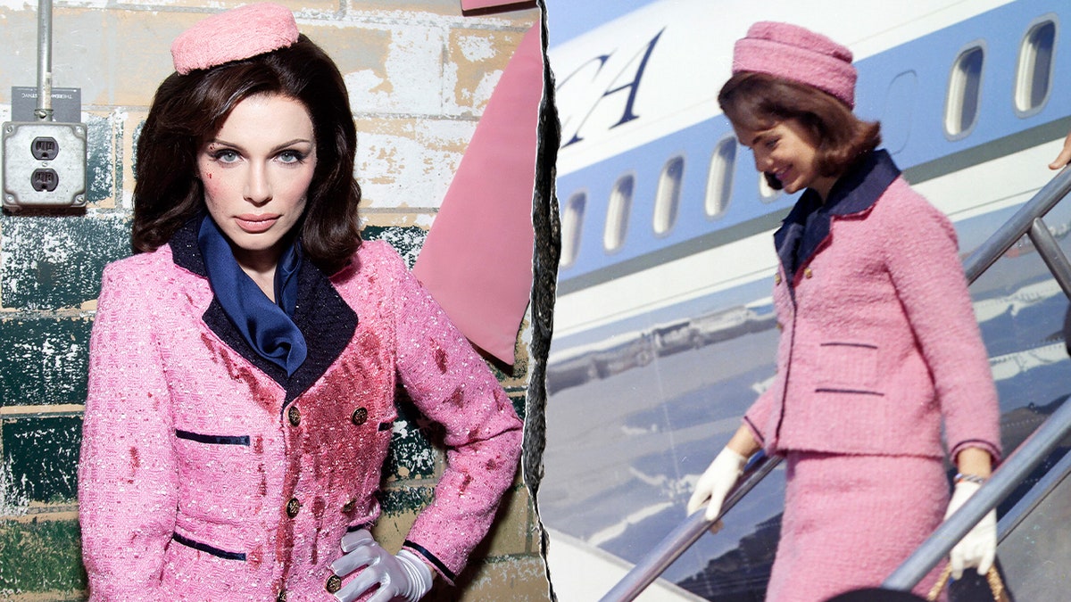 Split photo of Julia Fox attends