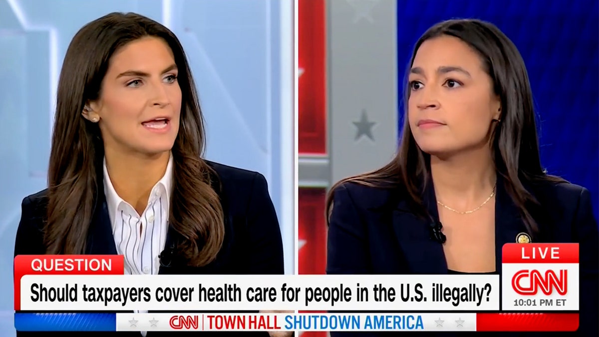 CNN 的 Kaitlan Collins 在市政廳期間向 AOC 施壓。
