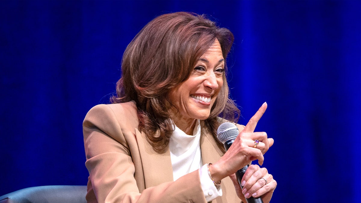 Kamala Harris seen laughing during book tour