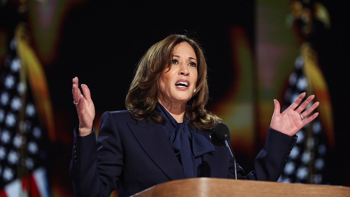 Former Vice President Kamala Harris speaking