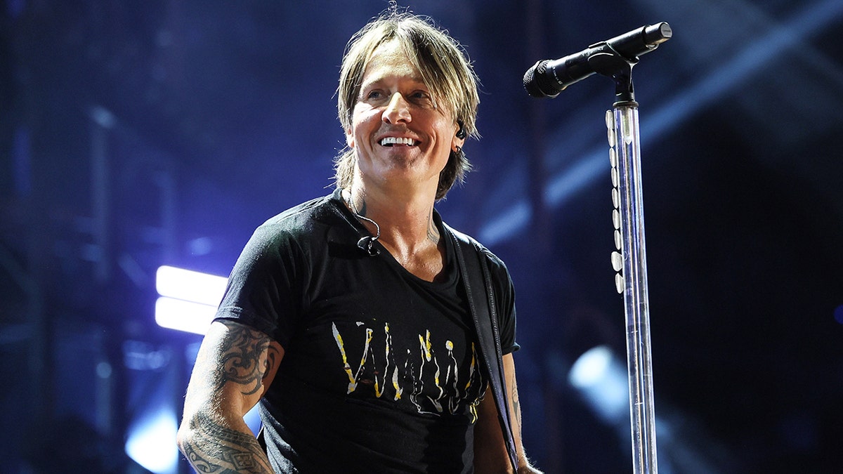 Keith Urban performing on stage at day two of CMA Fest in June 2025.