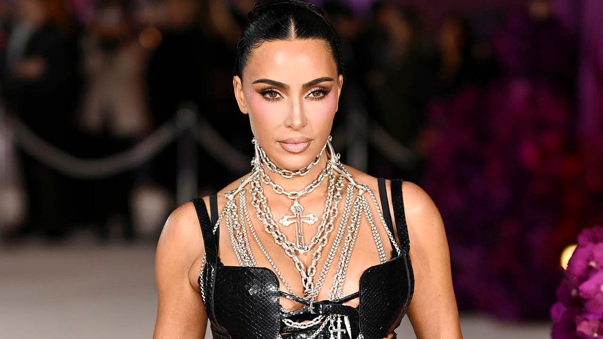 A close-up of Kim Kardashian. 