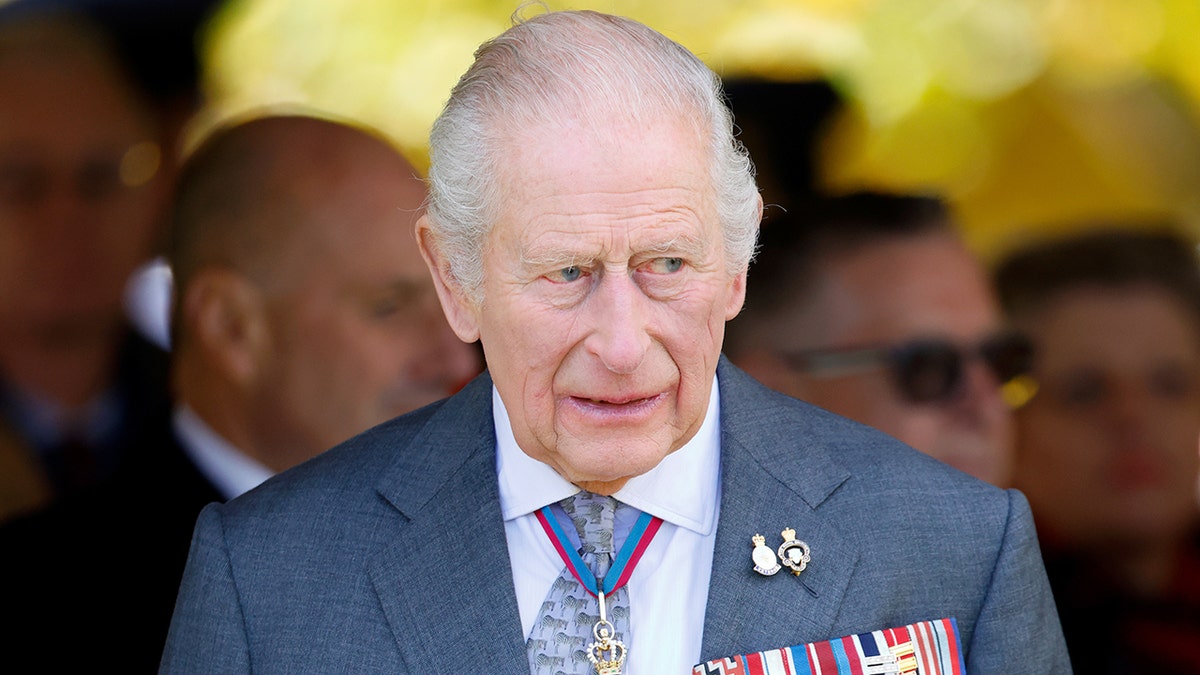 King Charles pictured at a dedication ceremony for a new memorial to the Armed Forces LGBT+ community