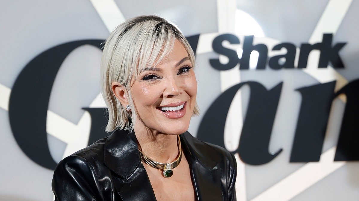 Kris Jenner speaks onstage at the Shark Beauty