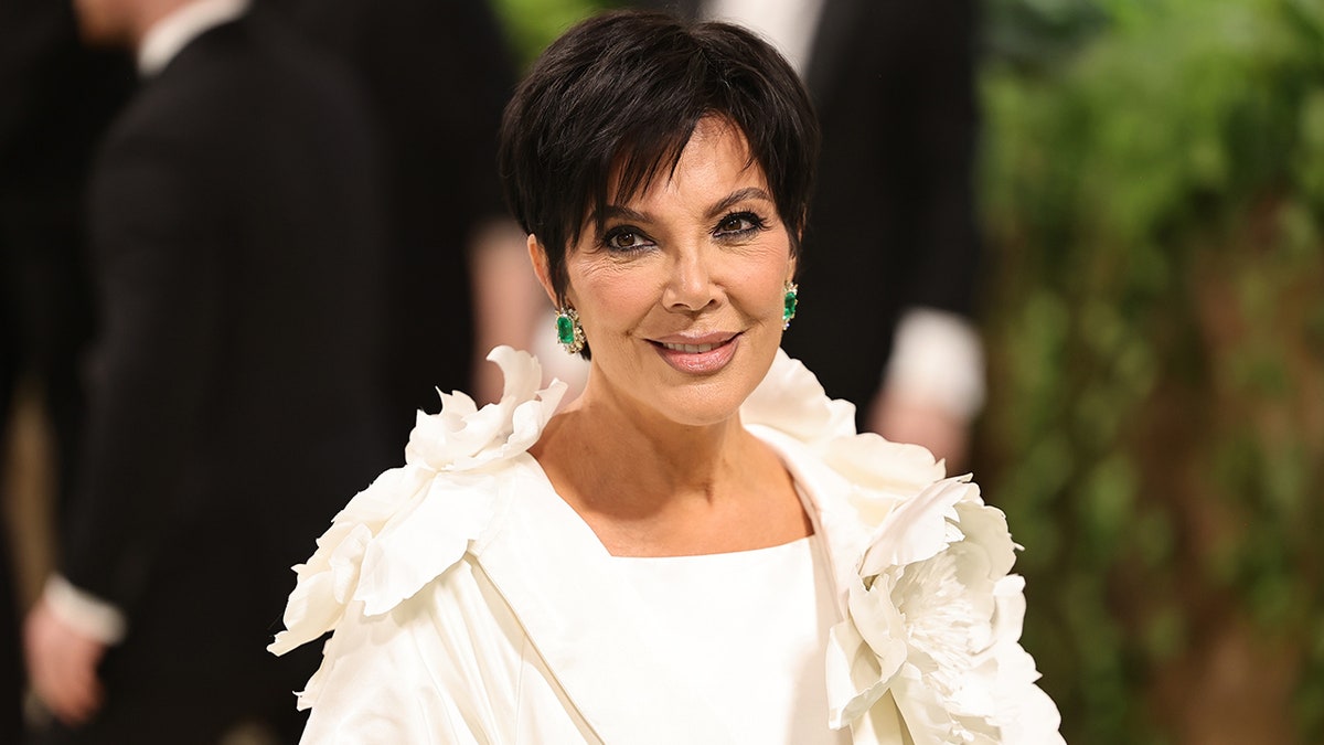 Kris Jenner in her trademark black pixie cut