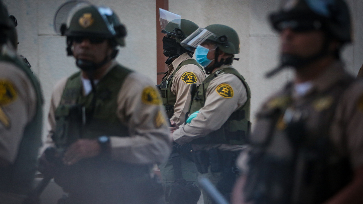 LA county sheriff's deputies at scene