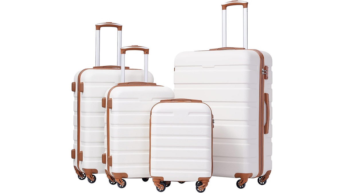 These hardshell, lightweight suitcases make traveling a breeze.