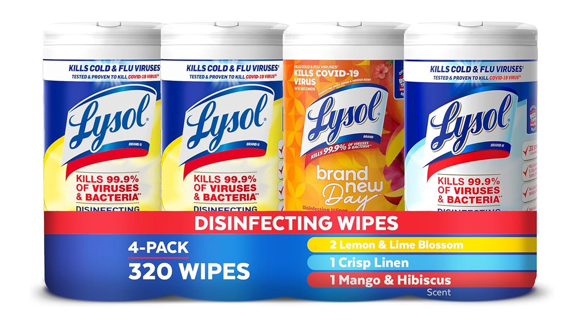 These Lysol wipes kill bacteria and viruses from high-traffic areas in your home to prevent the spread of germs. 
