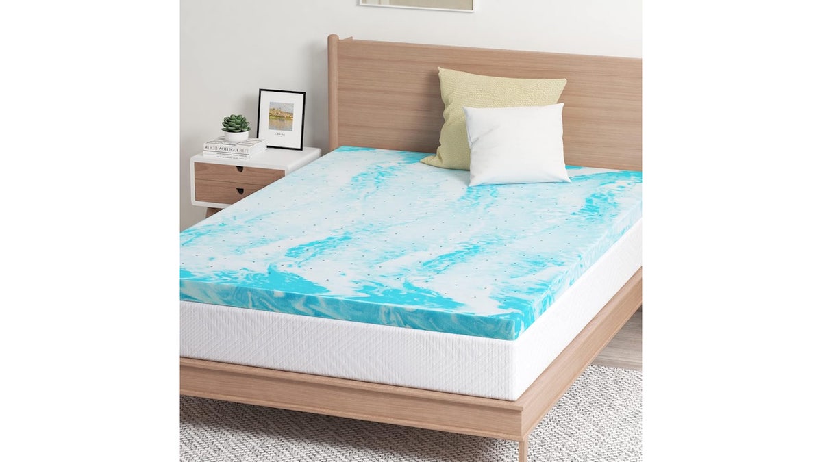 Sleep better on a comfortable, cooling memory foam mattress topper. 