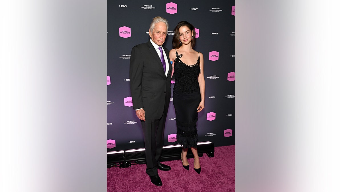 Michael Douglas poses with daughter Carys