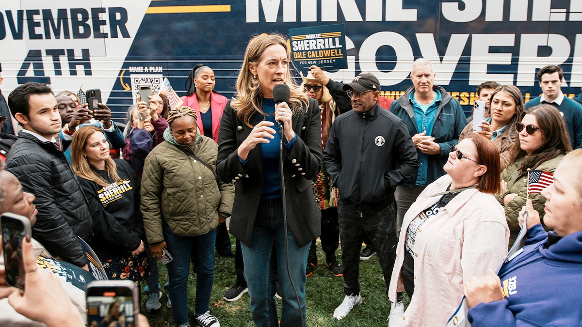 New Jersey Rep. Mikie Sherrill during gubernatorial campaign stop.