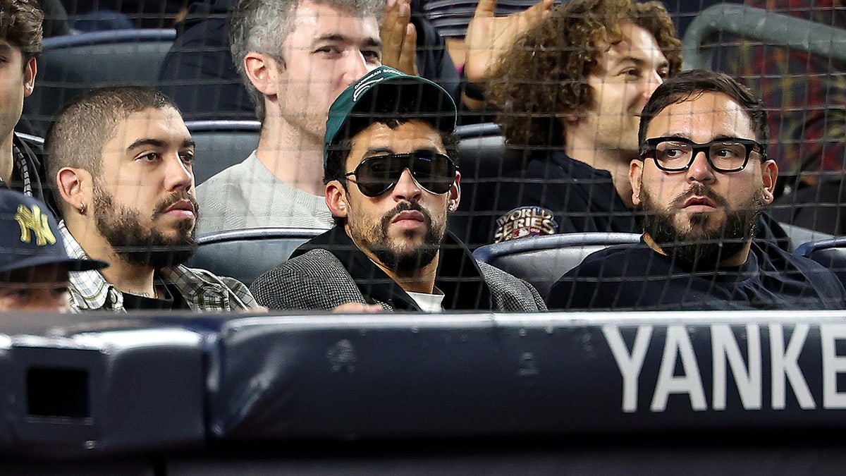 Bad Bunny at the Yankees playoff game