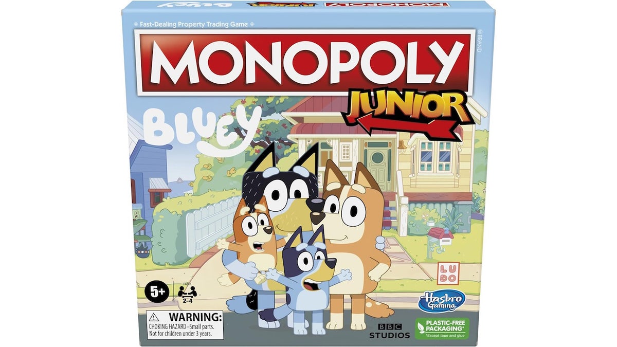 This simplified Monopoly game is great for kids aged five and older who love Bluey.