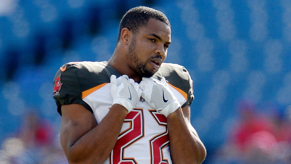 Doug Martin looks on during warm-ups