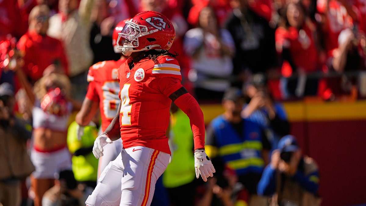 Rashee Rice celebrates a touchdown
