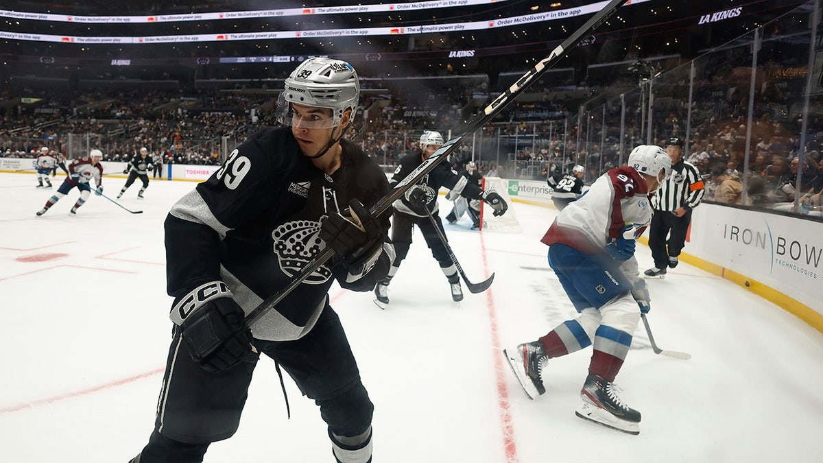 Jeff Malott looks for the puck