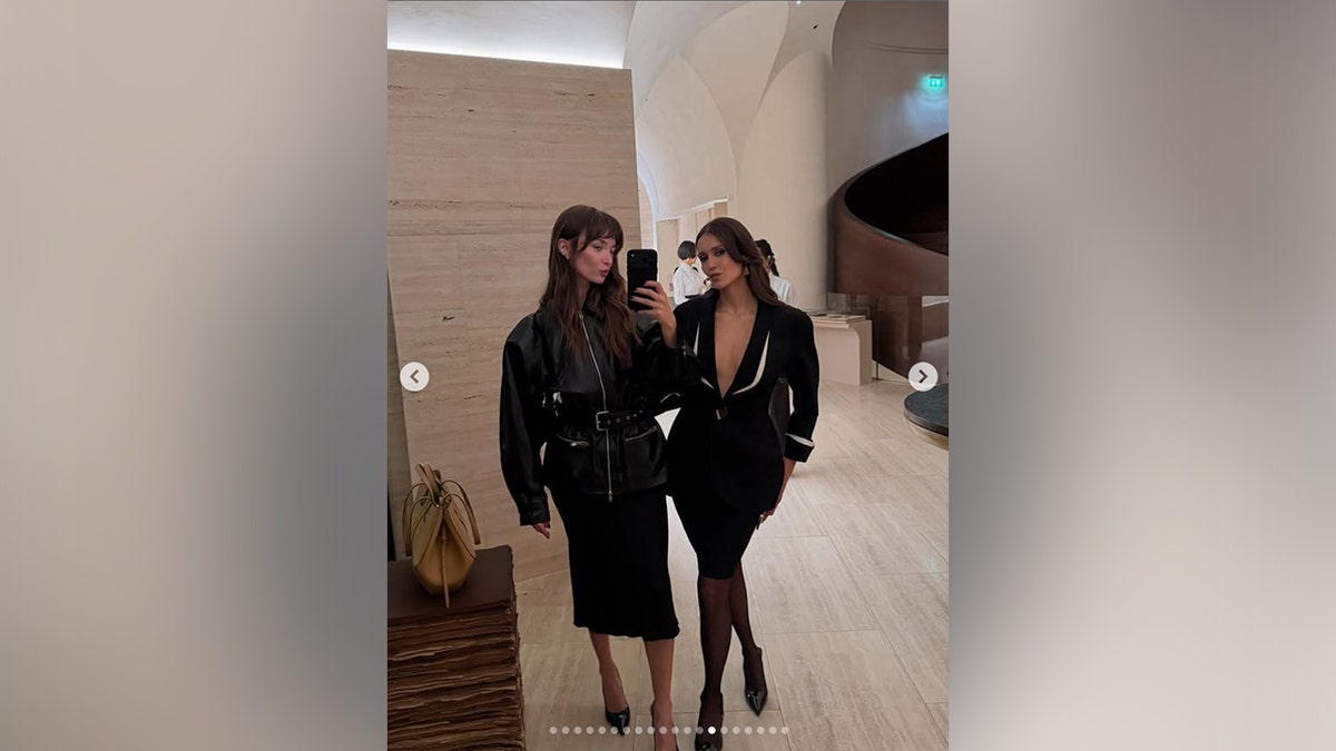 Dobrev attended fashion shows while in Paris for fashion week.