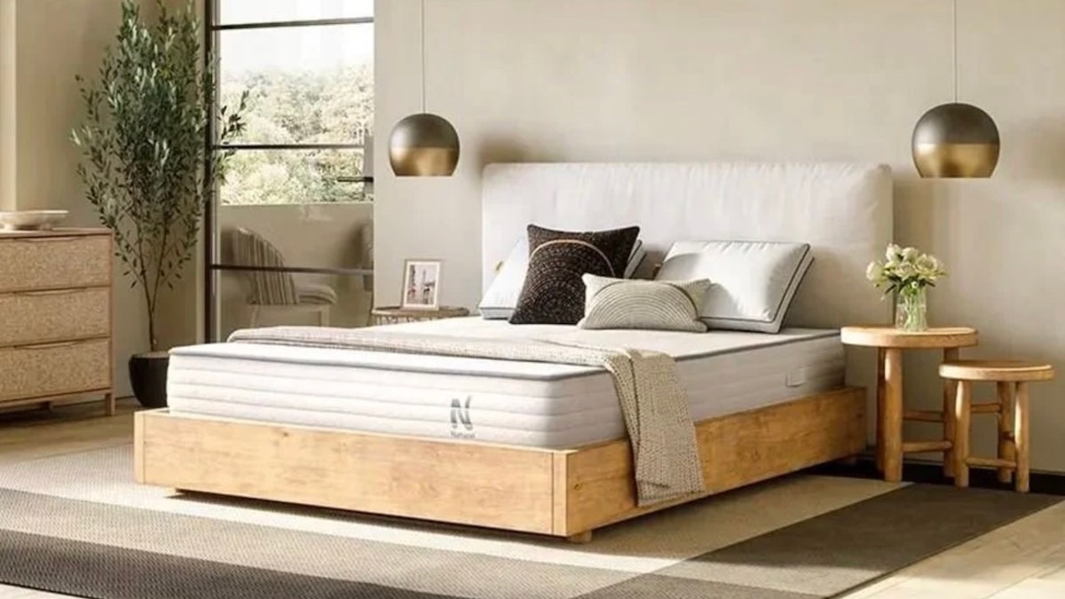 A mattress made of natural, breathable materials. 
