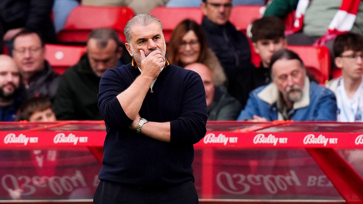Ange Postecoglou stands on sideline