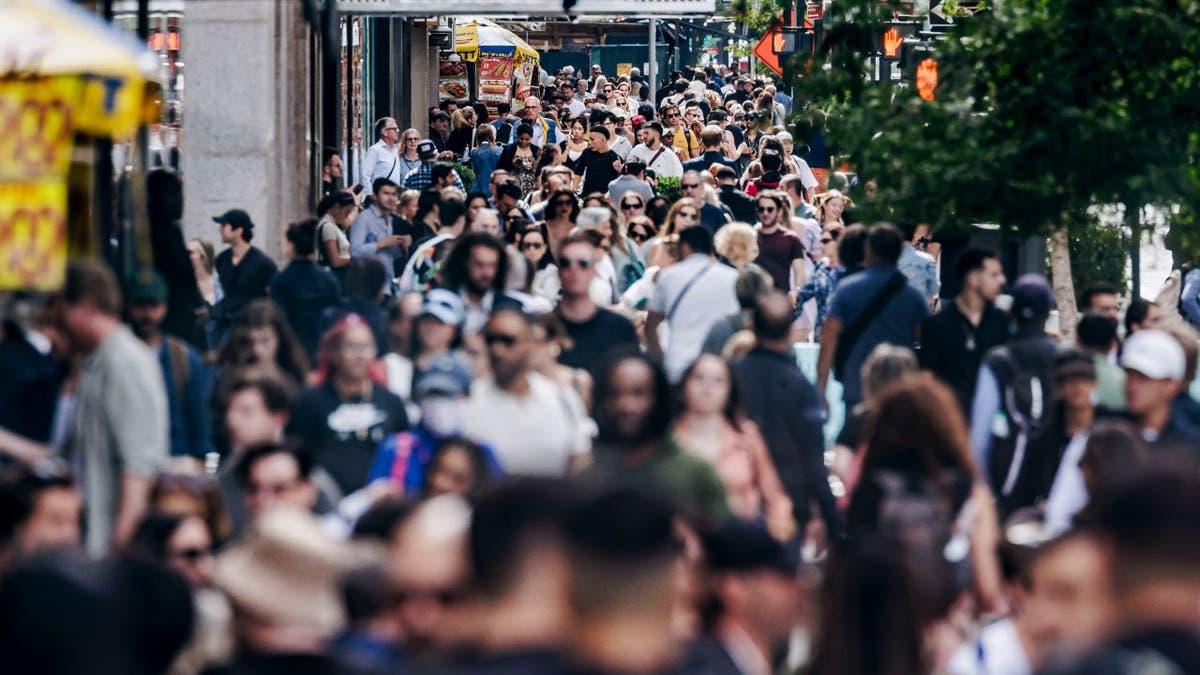 People walking on a New York City street