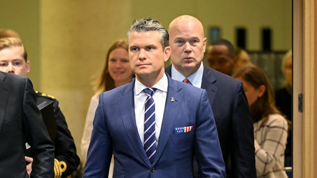 Pete Hegseth leaves NATO defense summit
