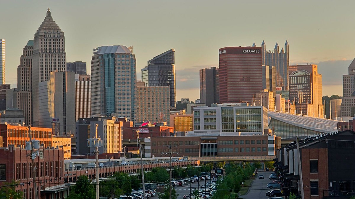 Pittsburgh, Pennsylvania skyline at sunset