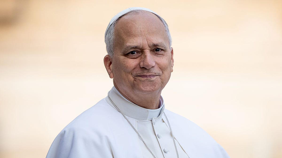Pope Leo XIV smiles.