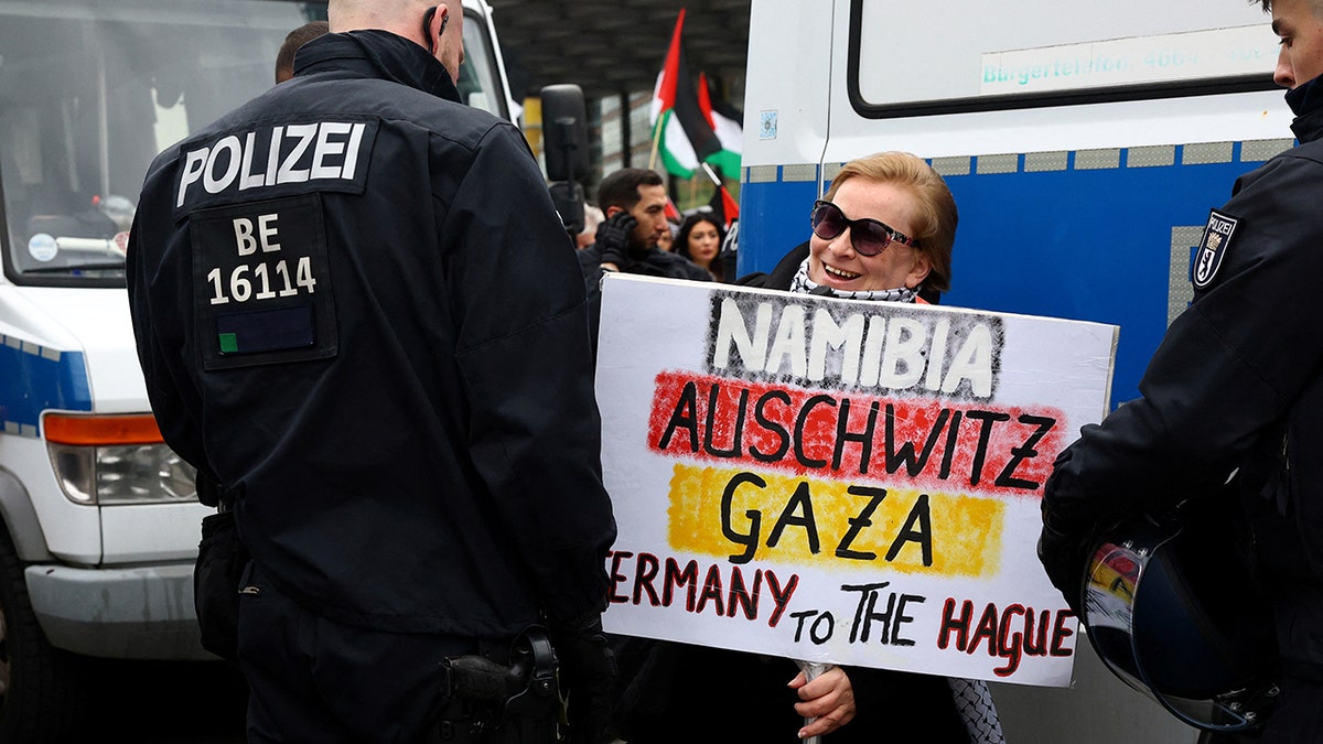 Pro-Palestinian demonstrator in Berlin