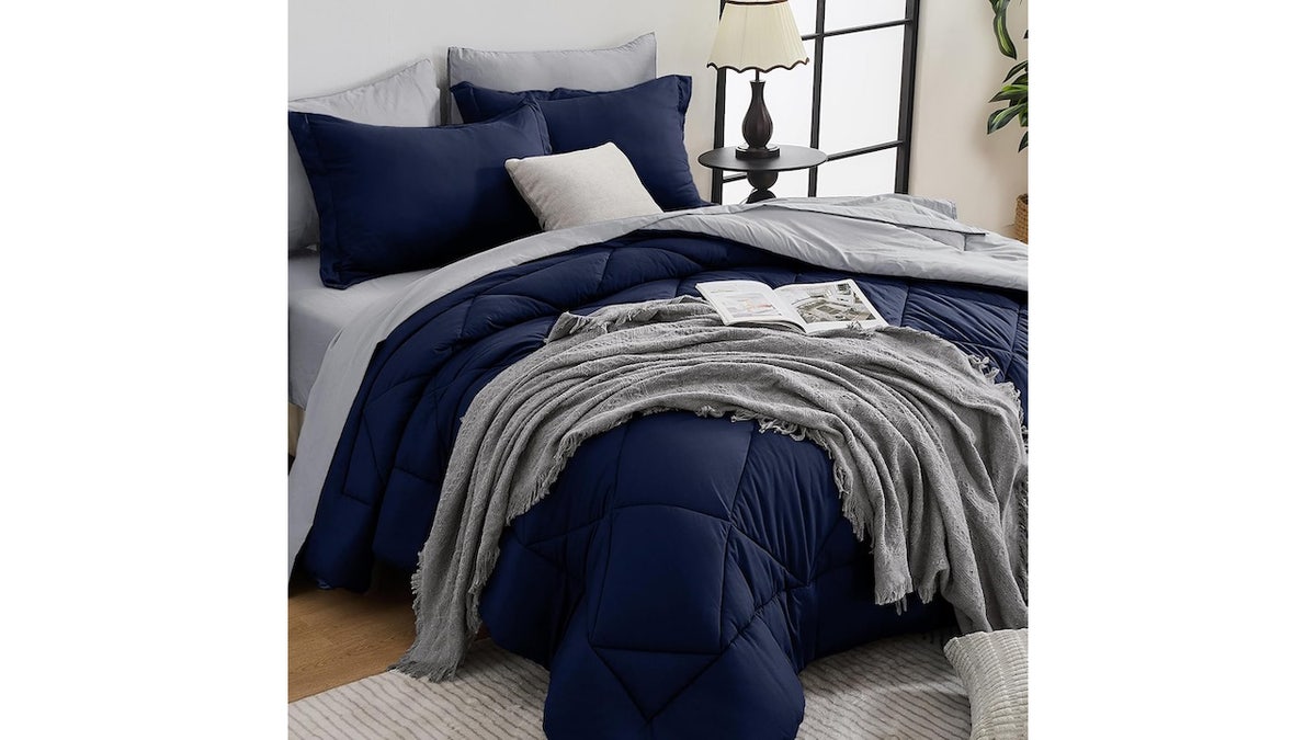 This cozy microfiber bedding set comes in nearly any color.