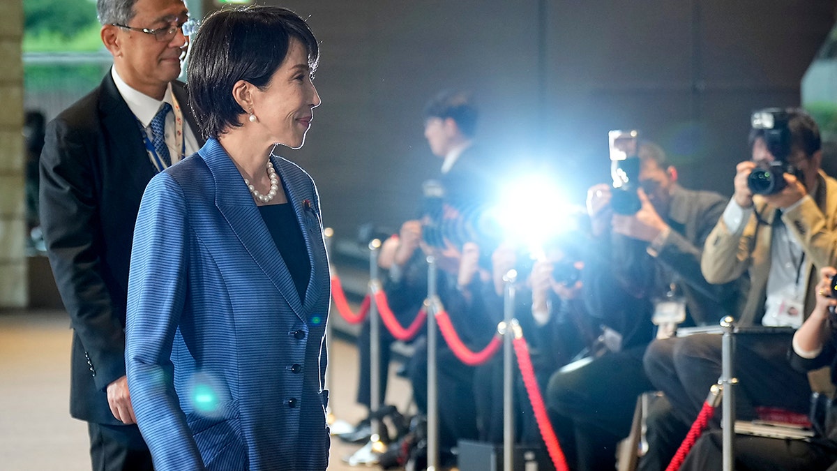 Trump answers whether he would run as vice presidential candidate in 2028 6 Sanae Takaichi walks past photographers.