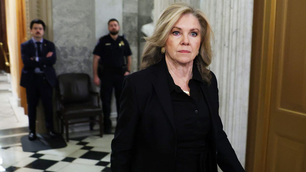 Sen. Marsha Blackburn leaving the Senate floor