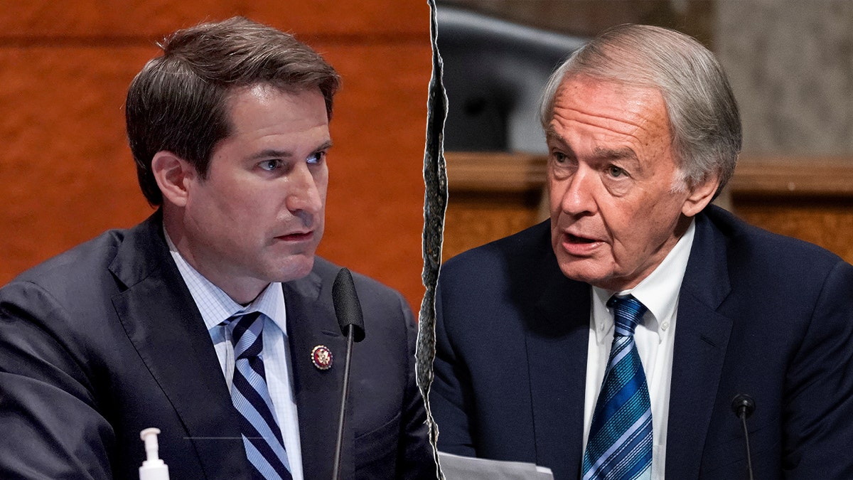 Seth Moulton and Ed Markey shown in split image