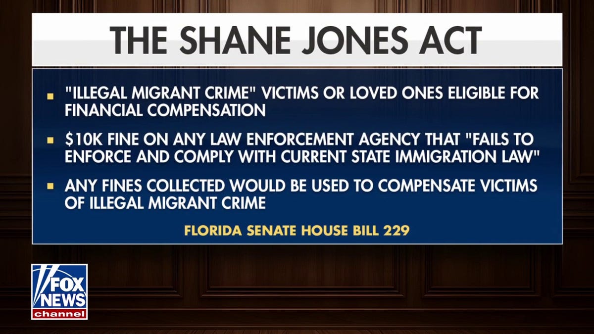 Graphic from the Fox News Channel detailing the "Shane Jones Act."
