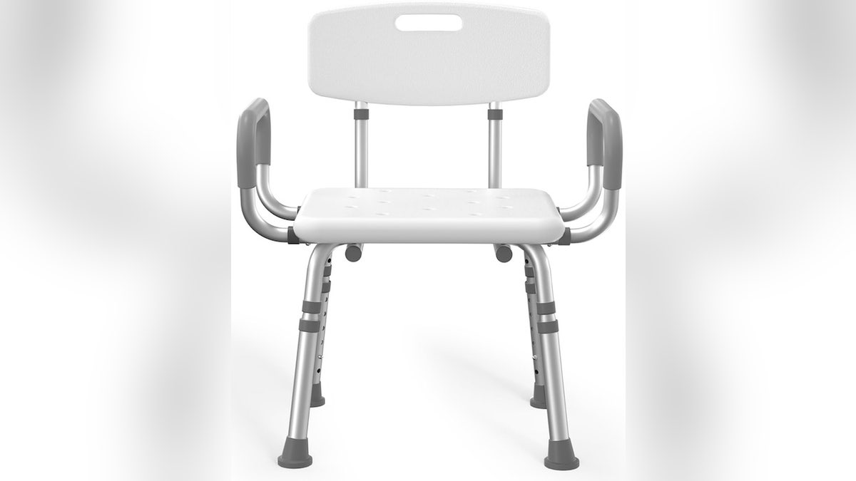 Stay safe in the shower with a padded, sturdy shower chair.