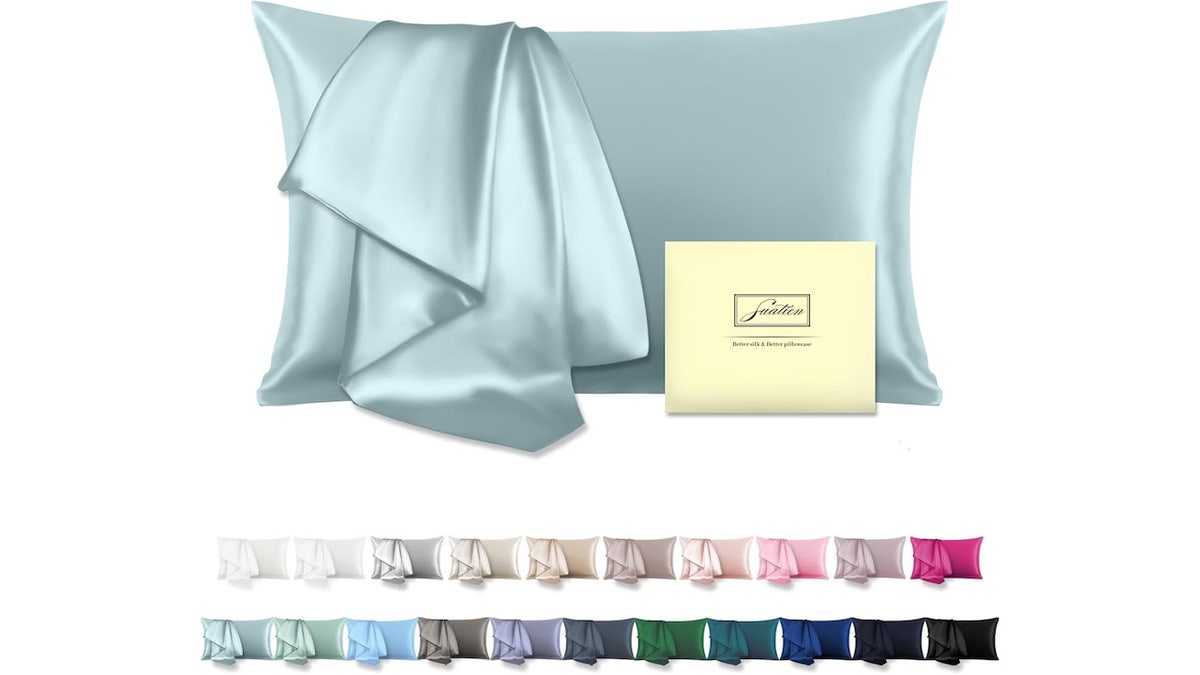 Reduce frizz while you sleep with a silk pillowcase.