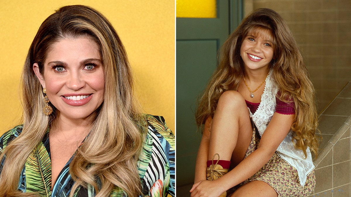 Split of Danielle Fishel now and as a teen on the show