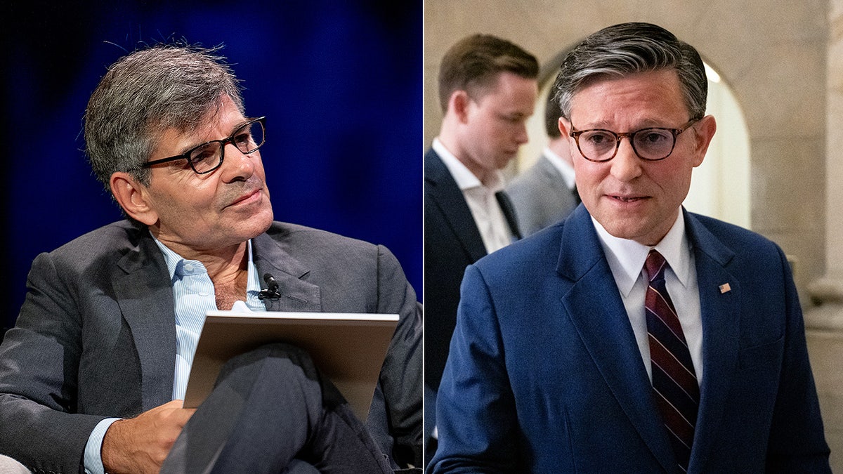 Speaker Mike Johnson and George Stephanopoulos
