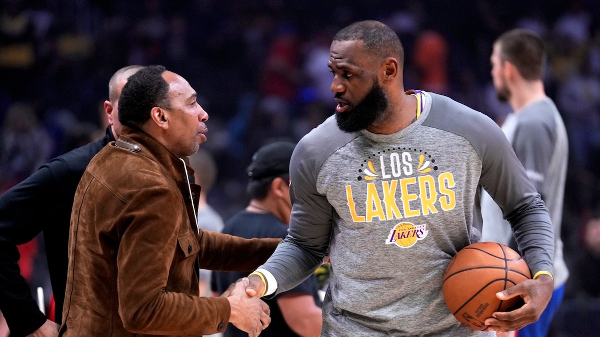 LeBron James of the Los Angeles Lakers