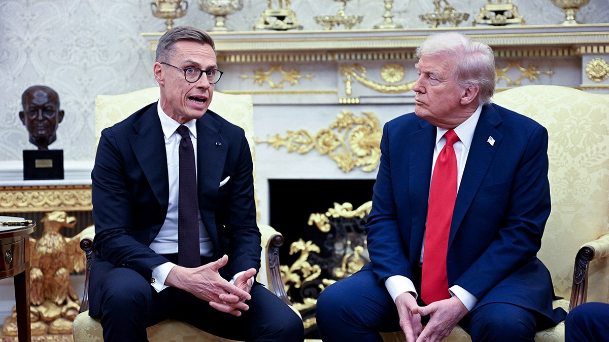 US President Donald Trump meets with Finnish President Alexander Stubb