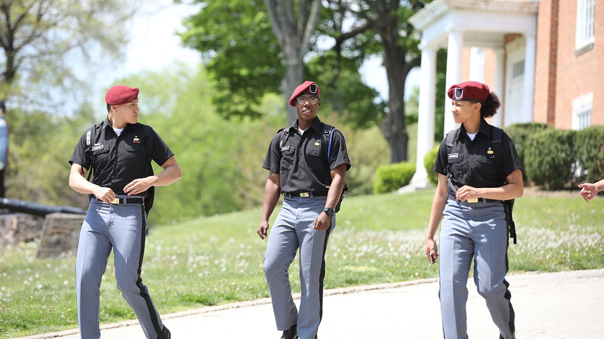 Students on campus valley forge military college