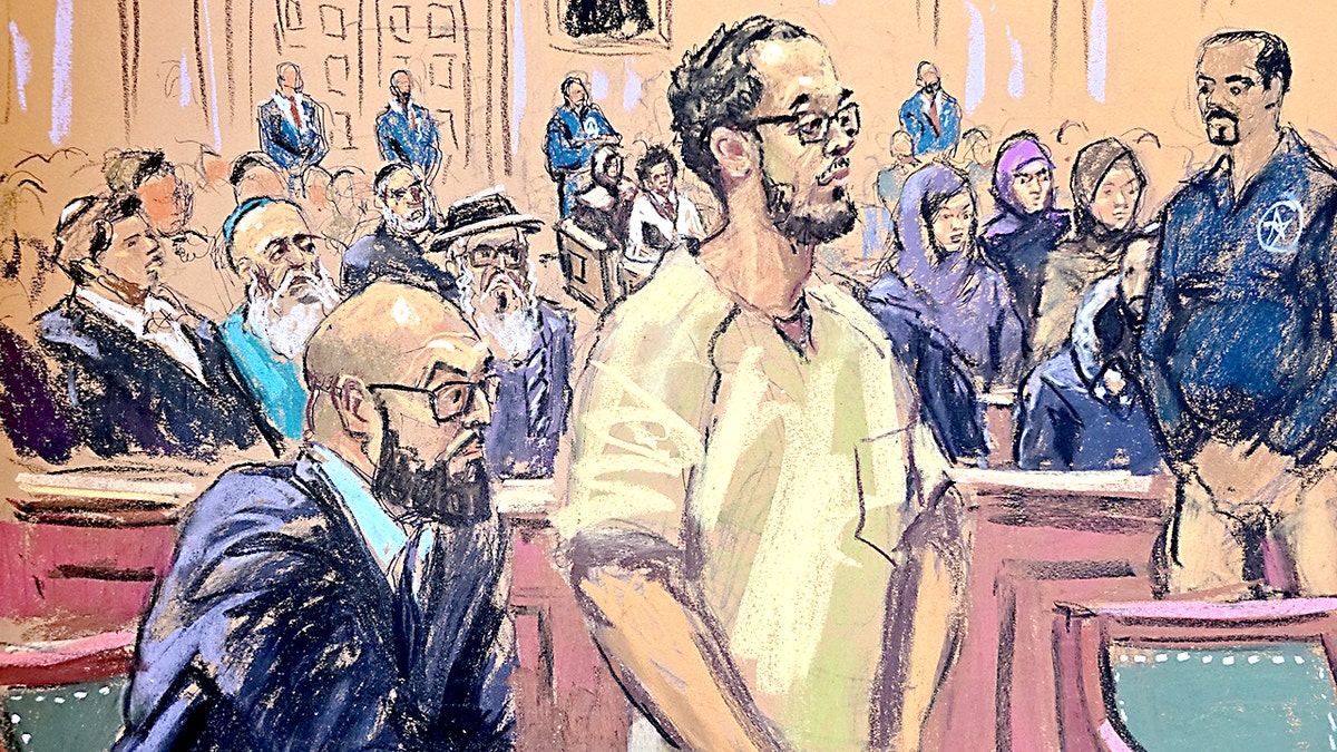 Tarek Bazrouk in court for federal hate crime sentencing.