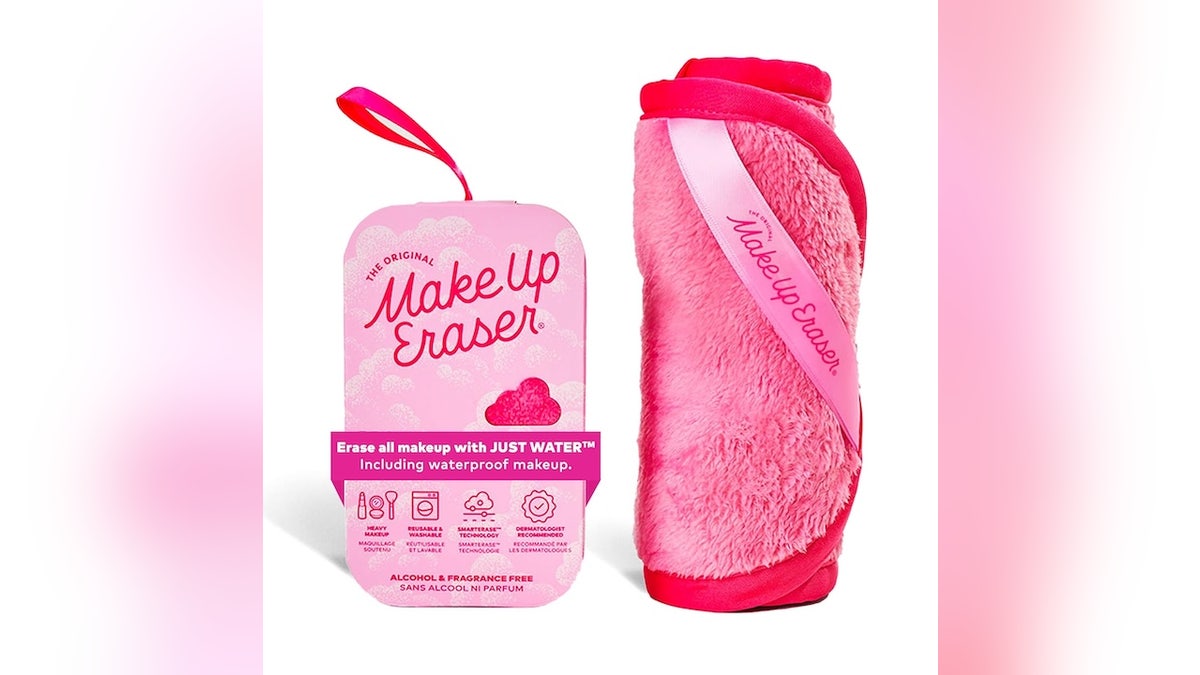 This easy-to-use make-up remover is reusable and machine-washable.