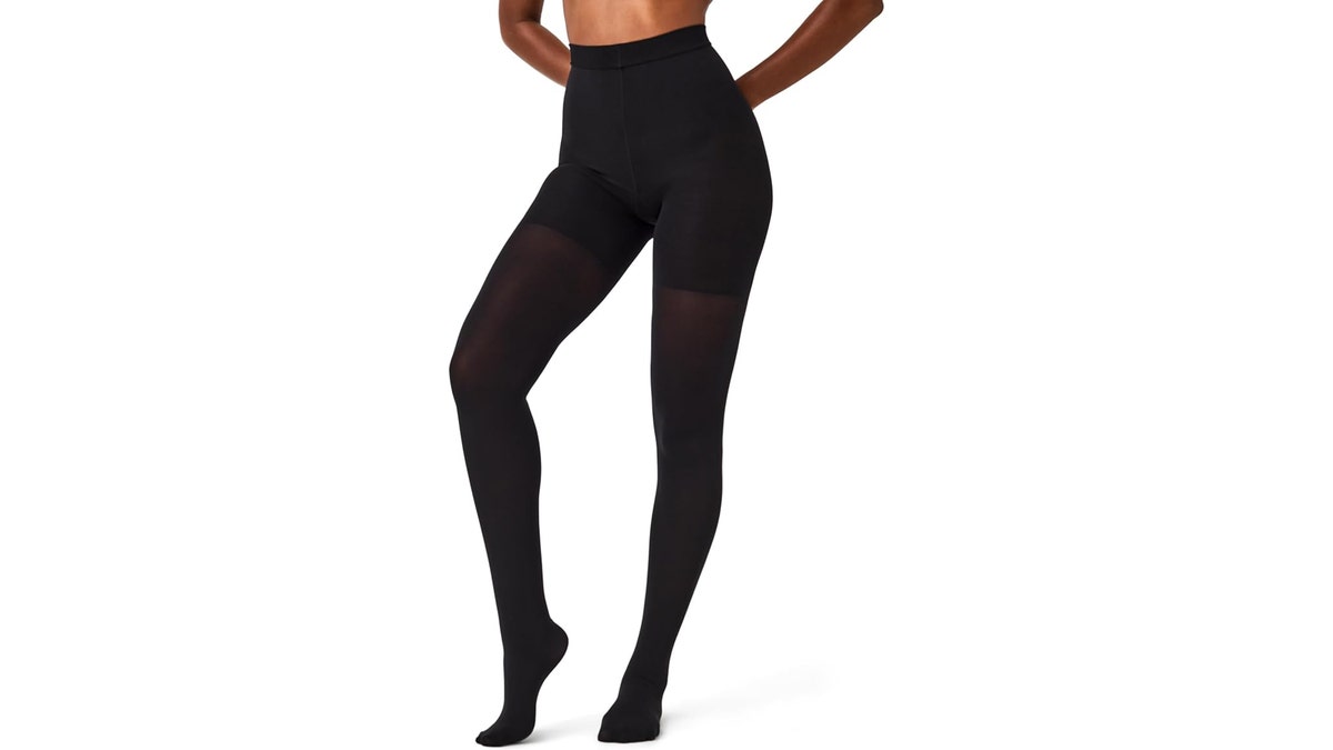 Pair these black tights with all of your holiday looks.