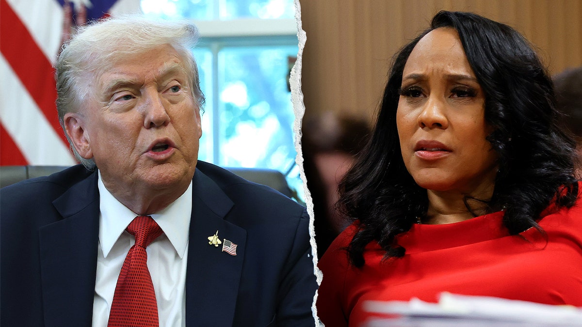 Donald Trump and Fani Willis split image