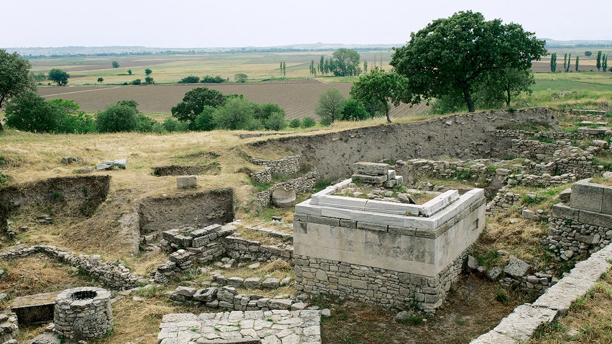 View of ruined structures at Troy