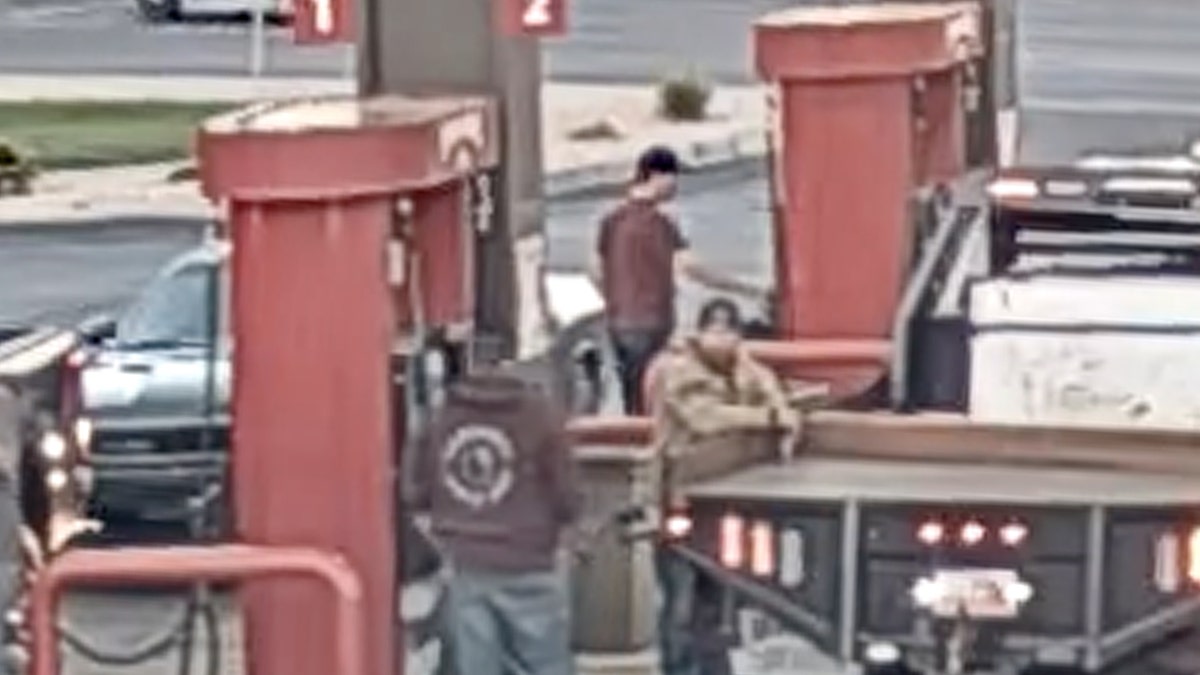 Footage of Tyler Robinson at a Utah gas station